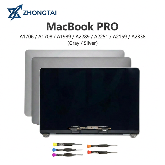 Laptop LCD Screen Full Assembly for MacBook Pro 13" A1706 A1708 A1989 A2159 A2289 A2251 A2338 M1 Retina Display Replacement OEM
