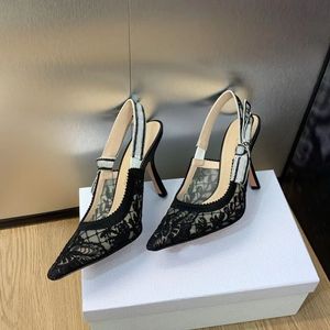 Zapatos de Mujer de Marca Reconocida, Diseño de Alta Calidad, Lazo Bordado con Letras, Punta en Pico, Tejido Floral - Product Image 3
