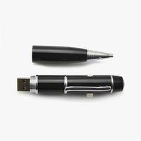 Multifungsi alat tulis kantor kustom bentuk pena 16gb usb pen drive dengan laser menunjuk