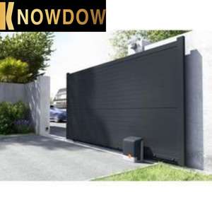 KNOWDOW <span class=keywords><strong>Portail</strong></span> de luxe en <span class=keywords><strong>aluminium</strong></span> personnalisé Coulissant <span class=keywords><strong>4m</strong></span> Porte coulissante en <span class=keywords><strong>aluminium</strong></span> de couleur grise durable - Product Image 1