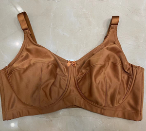 Soutien-gorge à bretelles solides OEM Europe Amérique Soutien-gorge non doublé sans fil non rembourré grande coupe fine femme grande taille soutiens-gorge pour gros seins - Product Image 5