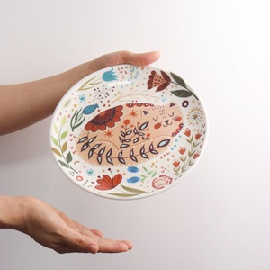 Offre Spéciale maison cuisine fournitures 8 pouces dessin animé chat assiette circulaire plats en céramique plateau de service chaton vaisselle micro-ondes - Product Image 5