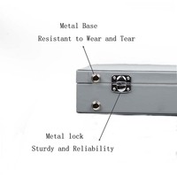 Valise à lunettes à double compartiment de très grande capacité avec plateaux amovibles pour l'organisation de la maison et du bureau.