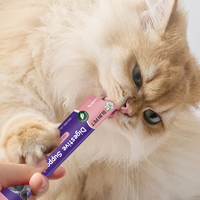 Nourriture pour animaux de compagnie 15g, friandises liquides aux ingrédients naturels, bâtonnets de crème pour chats, pâte de soutien digestif, DHA, taurine et prébiotiques