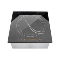 Table de cuisson à induction commerciale intégrée Lestov pour chauffe-plats de restaurant buffet