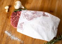 Papier de boucher artisanal imperméable haute résistance à l'eau pour emballer les steaks, la viande et les grillades, qualité alimentaire