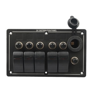 5 Way Single Light Toggle <b>Switch</b> Panel 12V 24V <b>Adaptive</b> With Cigarette Lighter Pre Wired Combo Panel - Product Image 3