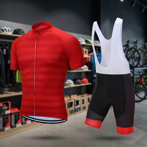 Conjuntos de Jersey y Culotte de Ciclismo con Diseño Impreso, Ecológicos, Elásticos en Cuatro Direcciones, para Verano/Otoño, Personalizables - Product Image 2
