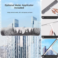 Nettoyeur de vitres durable avec lame en TPE et poignée en plastique pour intérieur/extérieur, douche, pare-brise de voiture, miroir