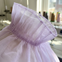 Chemisier Romantique Pastel Transparent à Volants, Blouse Sexy en Organza à Manches Lanterne, Haut Esthétique Coquette Vintage pour Femme, Personnalisable OEM