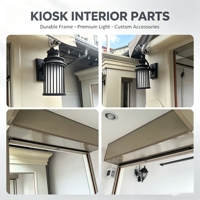Kiosque alimentaire et boissons d'extérieur personnalisé, préfabriqué, résistant aux intempéries, pour jus et snacks, stand commercial pour centre commercial et parc