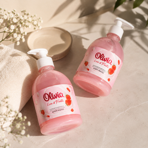Delicate Strawberry Jam Moisturizing <b>Liquid</b> Hand Soap with Glycerin and Fruit Extracts 500 ml Olivia Love & Fruttis - Product Image 2