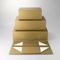 Boîte cadeau en carton noir pliable écologique en gros, boîte cadeau magnétique vide blanche pour cosmétiques, idéale pour les petites entreprises