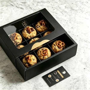 Kotak Kertas Kue Kering Cokelat dengan Penutup Tarik Pita Kustom, Jendela Transparan, dan Wadah Saus untuk Kemasan Bawa Pulang - Product Image 4