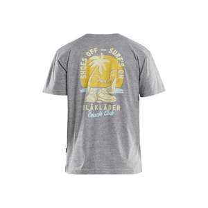 BLAKLADER - 9419104390004XL Camiseta Club de playa Grey melange - EAN 7330509946855 CAMISETAS Y POLOS DE TRABAJO - Product Image 2