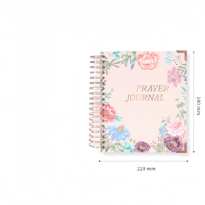 Relié en spirale avec des coins en métal chrétien cahier dévotion <span class=keywords><strong>Bible</strong></span> étude <span class=keywords><strong>Journal</strong></span> personnalisé année planificateur <span class=keywords><strong>Journal</strong></span> de prière pour femme - Product Image 1