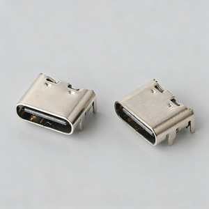 Connecteur femelle Type-C 6 broches 6,5 mm, montage sur circuit imprimé SMT, boîtier métallique, interface USB haute intensité - Product Image 4