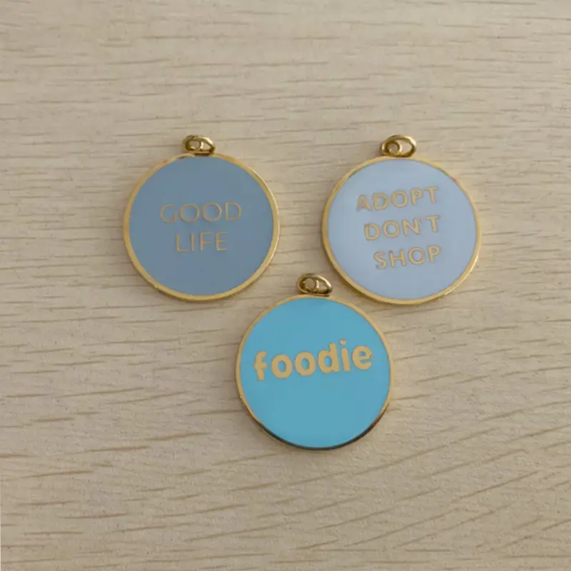 Etiquetas de identificación para perros y gatos, accesorios personalizados con símbolos encantadores para mascotas, Collar con nombre grabado, joyería para mascotas