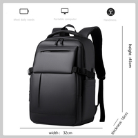 Sac à dos pour ordinateur portable en polyester Oxford, imperméable, tendance, durable, avec port USB, grande capacité, pour l'école et le travail - Vente flash