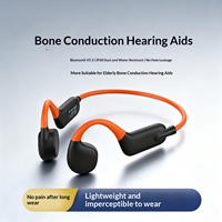 Casque audio Bluetooth à conduction osseuse pour personnes âgées malentendantes (dégueulure modérée à sévère), étanche, conception intra-auriculaire, avec fonction d'appel