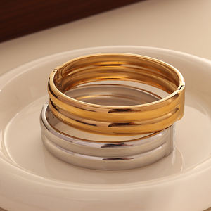 Tarnish Free модные ювелирные изделия оптом ювелирные изделия из нержавеющей стали 18K PVD Позолоченные массивные браслеты для женщин - Product Image 3