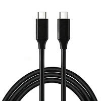 Kabel Tipe-C PD100W 10Gbps E-Marker Smart Chip Braided Shielding 5A Pengisian Cepat MacBook Pro 4K Pemindai IOS Printer Mobil Kamera