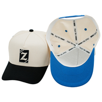 Gorras de Béisbol Personalizadas de Alta Calidad con Logotipo Bordado, de Dos Tonos y 5 Paneles, Ajustables, para Hombres y Mujeres, Gorra Deportiva