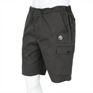 Pantalones cortos de mezclilla lavados con botones sueltos de cinco puntos de estilo Vintage a la moda para hombre, pantalones cortos informales rectos de verano para hombre - Product Image 1