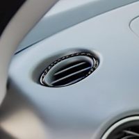 Penutup Trim Interior mobil, serat karbon mewah, konsol tengah mobil, Stiker bingkai CD untuk Subaru