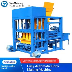 Machine à briques hydraulique automatique QTF4-25 sans cuisson, personnalisable, pour briques creuses et briques standard, conforme aux normes d'exportation - Product Image 1
