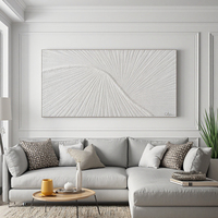 Décor à la maison à la main peinture à l'huile blanc minimaliste Wabi Sabi abstrait 3d peinture murale texturé Art moderne