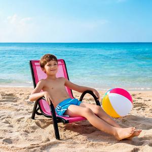 SUPER SOLDE <span class=keywords><strong>Chaise</strong></span> d'extérieur empilable pour enfants, <span class=keywords><strong>chaise</strong></span> longue <span class=keywords><strong>de</strong></span> <span class=keywords><strong>jardin</strong></span> pour enfants avec structure métallique, plusieurs couleurs disponibles - Product Image 5
