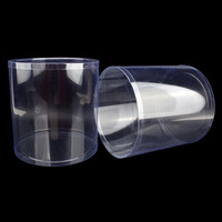 Boîtes cylindriques en plastique transparentes jetables et écologiques pour la présentation de cadeaux et d'artisanat, emballage en PVC transparent