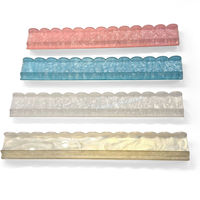 Support de Mahjong Américain en Acrylique Rose Nacré de Luxe, Porte-Tuiles Festonné, Durable et Portable, Accessoire de Table de Jeu