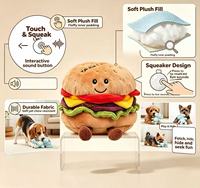 Jouets en peluche personnalisés pour chiens, vente en gros, produits pour animaux de compagnie, jouets à mâcher en forme de fast-food