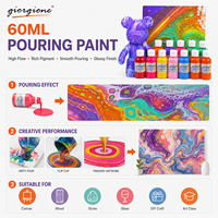 Giorgione High-light 60ml Ensemble de peinture acrylique pour coulage sur toile, verre, bois, carrelage, pour artistes et enfants, DIY
