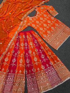 ชุดด้านบน-พลัสโซชุดผ้าจอร์เจียแบบหนาพร้อมลายปักสวยงามทำจากวัสดุคุณภาพระดับพรีเมียม - Product Image 4