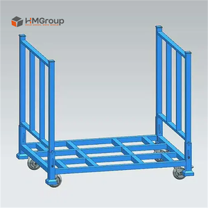 Estante de Almacenamiento Plegable y Resistente de Acero Metálico con Recubrimiento en Polvo, Desmontable, para Tarimas de Tela Enrollable de Alta Resistencia - Product Image 5