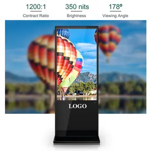 Interactive Kiosk Floor Stand 4K Full HD Advertising Digital Touch Screen Self Service Kiosk For Advertising Equipment