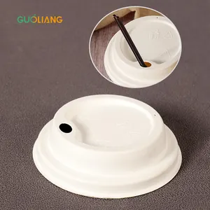 Wholesale 90mm Eco-Friendly Biodegradable Circular Paper Coffee Cup Lid Cover