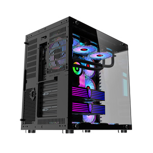 Thấp moq nhôm kính RGB bảng điều chỉnh ATX Bảng Máy tính để bàn PC bàn chơi game trường hợp máy tính Gamer PC casin tủ vỏ - Product Image 3