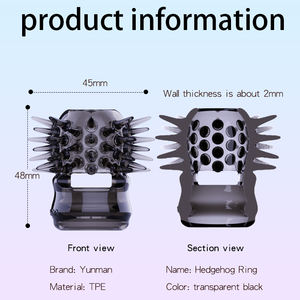 Mainan Seks cincin <span class=keywords><strong>Penis</strong></span> landak berduri dengan cincin O Desain penunda kunci ejakulasi kuat stimulasi vagina dan stimulasi G Spot - Product Image 6