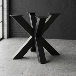 Patas de Mesa de Comedor de Diseño Industrial en Metal y Hierro con Diseño en X, de Alta Calidad, Resistentes, Tamaño Personalizado, para Uso en Hoteles, Restaurantes y Cocinas al Aire Libre - Product Image 3