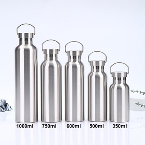 Bouteille d'eau isotherme en acier inoxydable de 350 ml avec poignée portable et design moderne pour cadeaux d'affaires, logo personnalisé - Product Image 1
