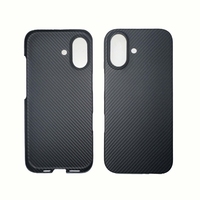 Étui de téléphone en fibre de carbone de luxe mat en polycarbonate rigide avec coque de protection magnétique pour iPhone 17