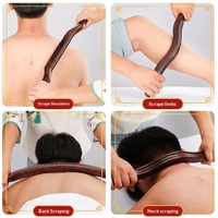 Rodillo de Masaje Corporal de Madera Natural Wenge, Herramienta Manual de Relajación Muscular, Ecológica, para Spa, Salón, Hogar, Profesional