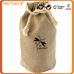 Bolsas <span class=keywords><strong>de</strong></span> Yute Naturales Personalizables con Cordón, Reciclables, Estampadas en Caliente, Impresas con Serigrafía, para Uso Doméstico, Reutilizables, Pequeñas, para Compras - Product Image 6