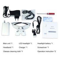 Double LED Lamp Telescopic High Magnification Eye Glasses Dental Magnifying Glass