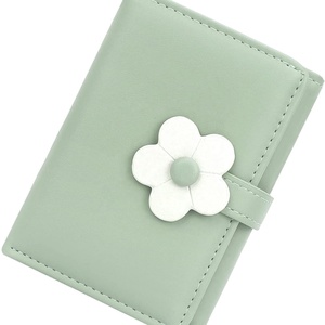 กระเป๋าสตางค์ของขวัญสุดพิเศษสำหรับสาวๆ ผู้หญิง ดีไซน์มินิมอล หนัง PU ลายดอกไม้ ช่องใส่บัตรหลายช่อง ช่องใส่บัตรประชาชน ช่องใส่เหรียญ ปิดด้วยซิป - Product Image 1
