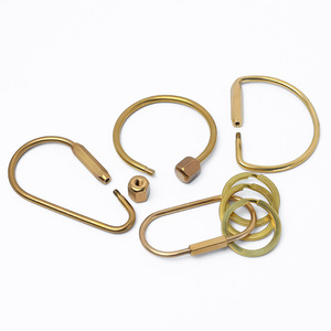 Moschettone a vite ovale a goccia in ottone all'ingrosso a forma di <span class=keywords><strong>D</strong></span> per accessori borse, portachiavi e ganci staccabili per chiavi dell'auto - Product Image 6